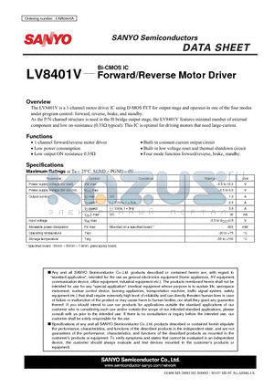 ENA0846A datasheet - Forward/Reverse Motor Driver