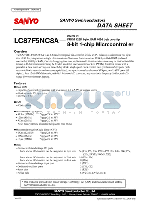 ENA0929 datasheet - CMOS IC FROM 128K byte, RAM 4096 byte on-chip 8-bit 1-chip Microcontroller