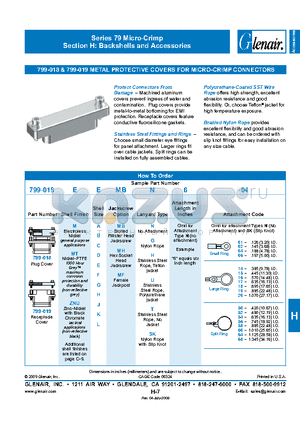 799-018MAMBU datasheet - METAL PROTECTIVE COVERS FOR MICRO-CRIMP CONNECTORS