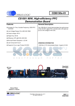 CDB150X-01 datasheet - High-efficiency PFC Demonstration Board