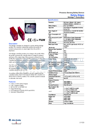 440R-A31562 datasheet - Safety Edges