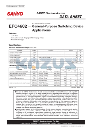 ENA1048 datasheet - N-Channel Silicon MOSFET General-Purpose Switching Device Applications