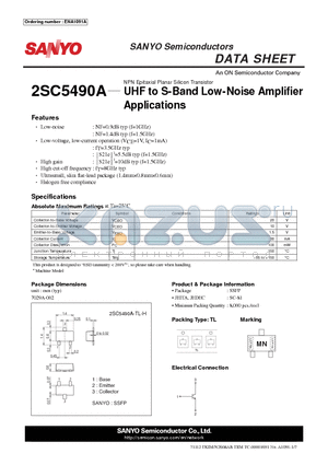 ENA1091A datasheet - UHF to S-Band Low-Noise Amplifier Applications