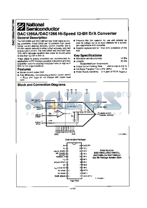 DAC1266LJ datasheet - HI-SPEED 12-BIT D/A CONVERTER