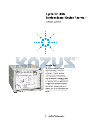 B1500A datasheet - Semiconductor Device Analyzer