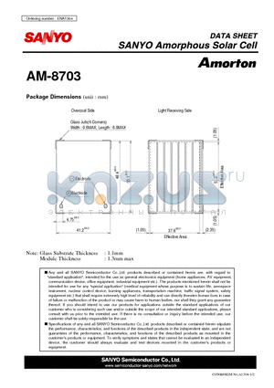 ENA1304 datasheet - Amorphous Solar Cell