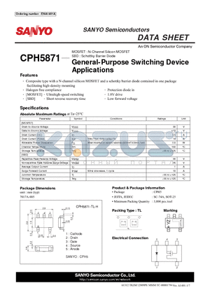 ENA1401A datasheet - General-Purpose Switching Device Applications