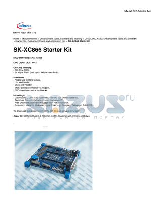 B158-H8548-X-0-7600 datasheet - SK-XC866 Starter Kit