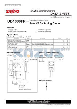 ENA1745A datasheet - Diffused Junction Silicon Diode Low VF Switching Diode