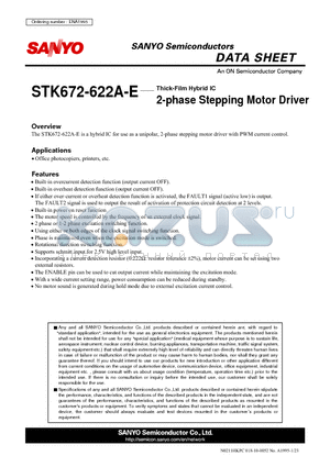 ENA1995 datasheet - Thick-Film Hybrid IC 2-phase Stepping Motor Driver