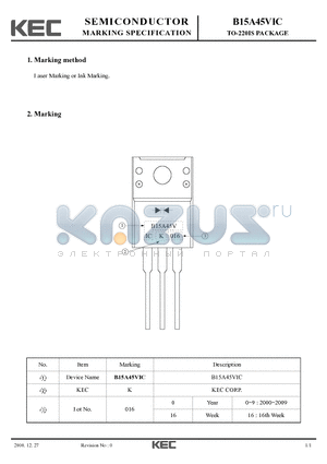 B15A45VIC_00 datasheet - TO-220IS PACKAGE