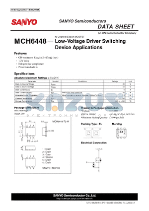 ENA2004A datasheet - Low-Voltage Driver Switching Device Applications