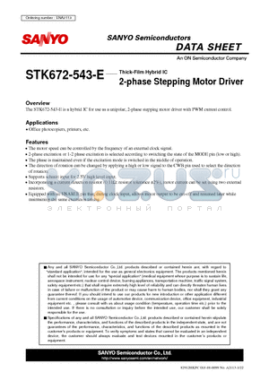 ENA2113 datasheet - Thick-Film Hybrid IC 2-phase Stepping Motor Driver