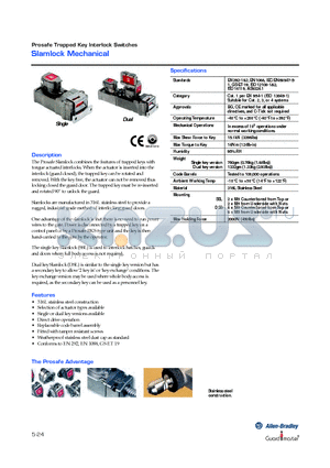 440T-MDSLE20 datasheet - Slamlock Mechanical