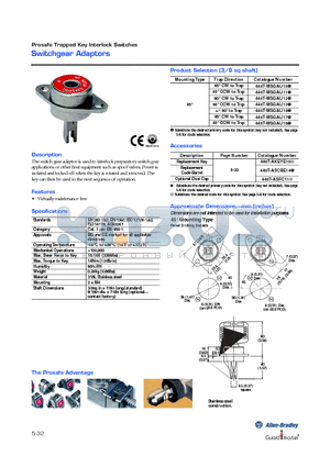 440T-MSGAU14 datasheet - Switchgear Adaptors