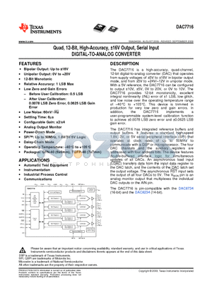 DAC7716SPFBR datasheet - Quad 12-Bit High-Accuracy a16V Output Serial Input DIGITAL-TO-ANALOG CONVERTER