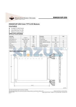 ENH201UP-250 datasheet - Color TFT-LCD Module