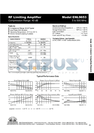 ENL9653 datasheet - RF Limiting Amplifier