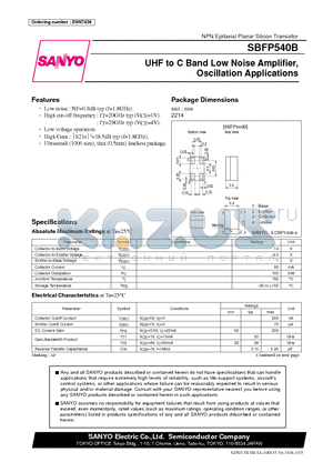 ENN7436 datasheet - UHF to C Band Low Noise Amplifier, Oscillation Applications