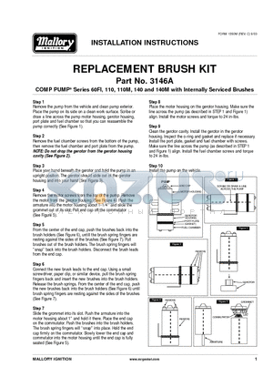 3146A datasheet - REPLACEMENT BRUSH KIT