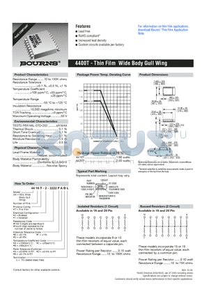 4416T-1-2222BAAL datasheet - Thin Film Wide Body Gull Wing