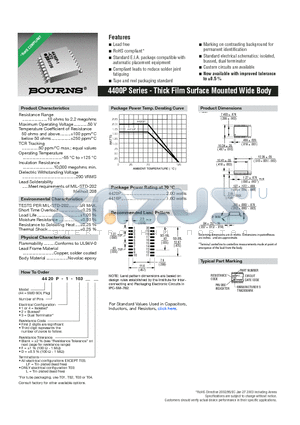 4420P-3-103FLF datasheet - Thick Film Surface Mounted Wide Body