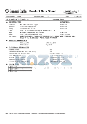 C0806A datasheet - Computer Cable