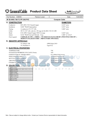 C0809A datasheet - Computer Cable