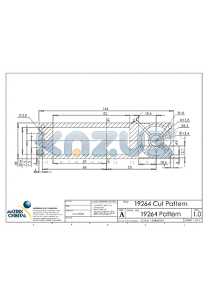 B19264-BK datasheet - 19264 Cut Pattern