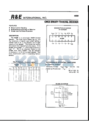 4428B datasheet - CMOS BINARY-TO-OCTAL DECODER