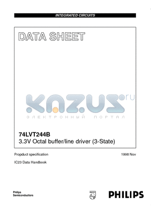 7LVT244BPWDH datasheet - 3.3V Octal buffer/line driver 3-State