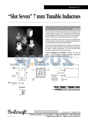 7M2-101 datasheet - 7 mm Tunable Inductors