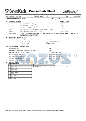 C0916A datasheet - Computer Cable