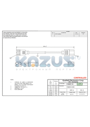 318007-01 datasheet - POWER CORD