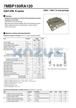 7MBP150RA120 datasheet - IGBT-IPM(1200V/150A)