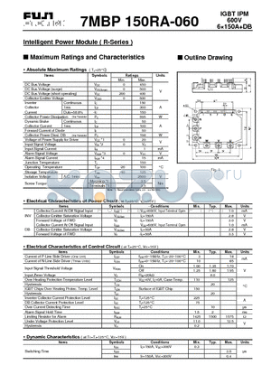 7MBP150RA-060 datasheet - Intelligent Power Module