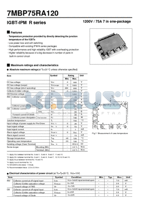 7MBP75RA120 datasheet - IGBT-IPM(1200V/75A)