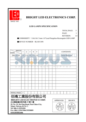 BL-R3130N_V1 datasheet - 5.0x5.0x7.1mm 1.0