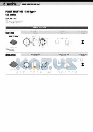 CDC4D20 datasheet - POWER INDUCTORS <SMD Type>