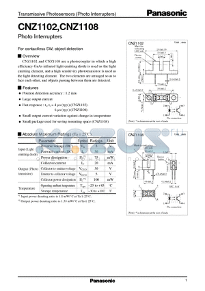 CNZ1108 datasheet - Photo Interrupters