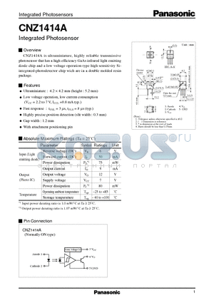 CNZ1414A datasheet - Integrated Photosensor