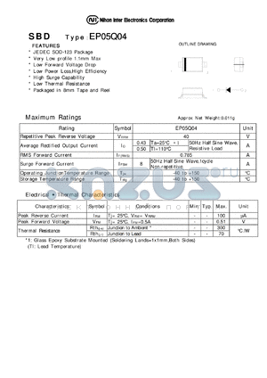 EP05Q04 datasheet - LOW POWER LOSS, HIGH EFFICIENCY