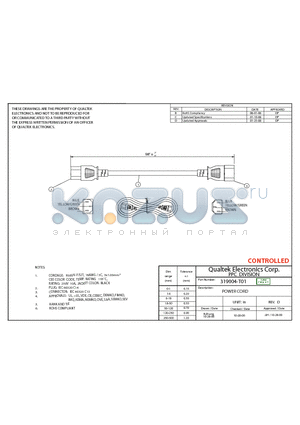 319004-T01 datasheet - POWER CORD