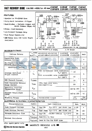 C10P40F datasheet - FAST RECOVERY DIODE