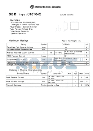 C10T04Q datasheet - Schottky Barrier Diode