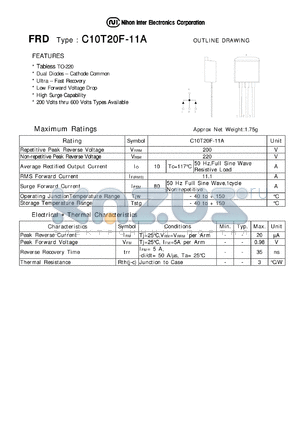 C10T20F-11A datasheet - Low Forward Voltage Drop Diode