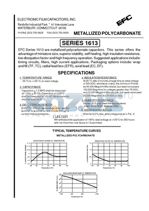 1613 datasheet - METALLIZED POLYCARBONATE