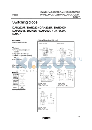 DAN202U datasheet - Ultra high speed switching