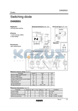 DAN202U datasheet - Switching diode