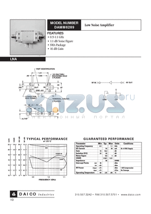 DAMM6289 datasheet - Low Noise Amplifier